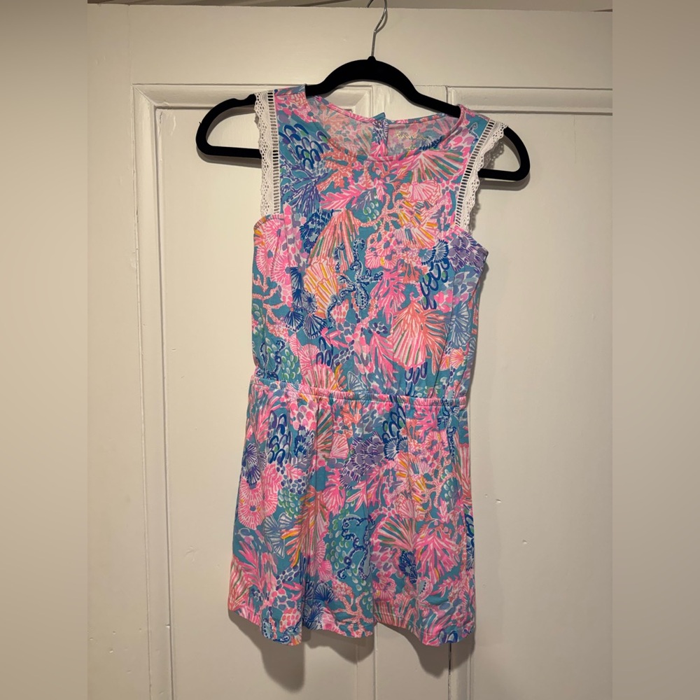 Lilly Pulitzer Pink Blue Multi Floral Print Top